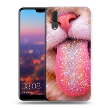 Силиконовый чехол на Huawei P20 с принтом для девочек