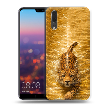 Силиконовый чехол на Huawei P20 с принтом женский