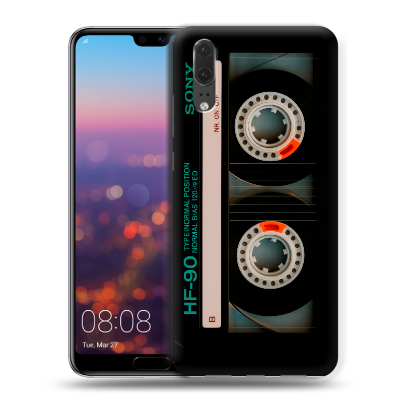 Силиконовый чехол на Huawei P20 с принтом Кассета Силиконовый чехол на Huawei P20 с принтом Кассета