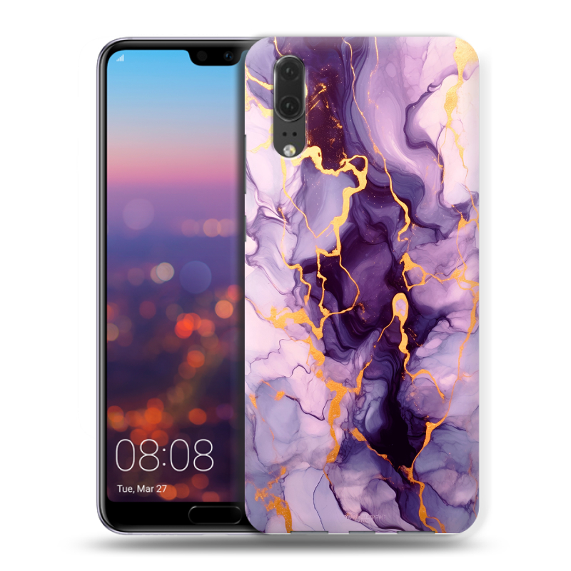 Силиконовый чехол на Huawei P20 с принтом Мрамор Силиконовый чехол на Huawei P20 с принтом Мрамор