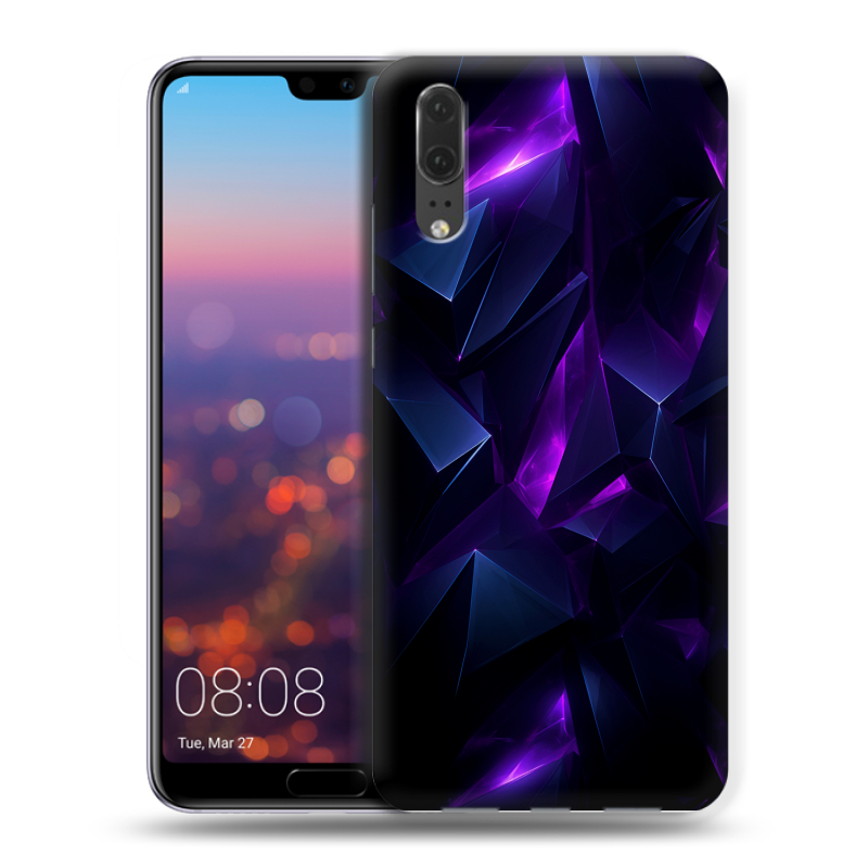 Силиконовый чехол на Huawei P20 с принтом Абстракиция Силиконовый чехол на Huawei P20 с принтом Абстракиция