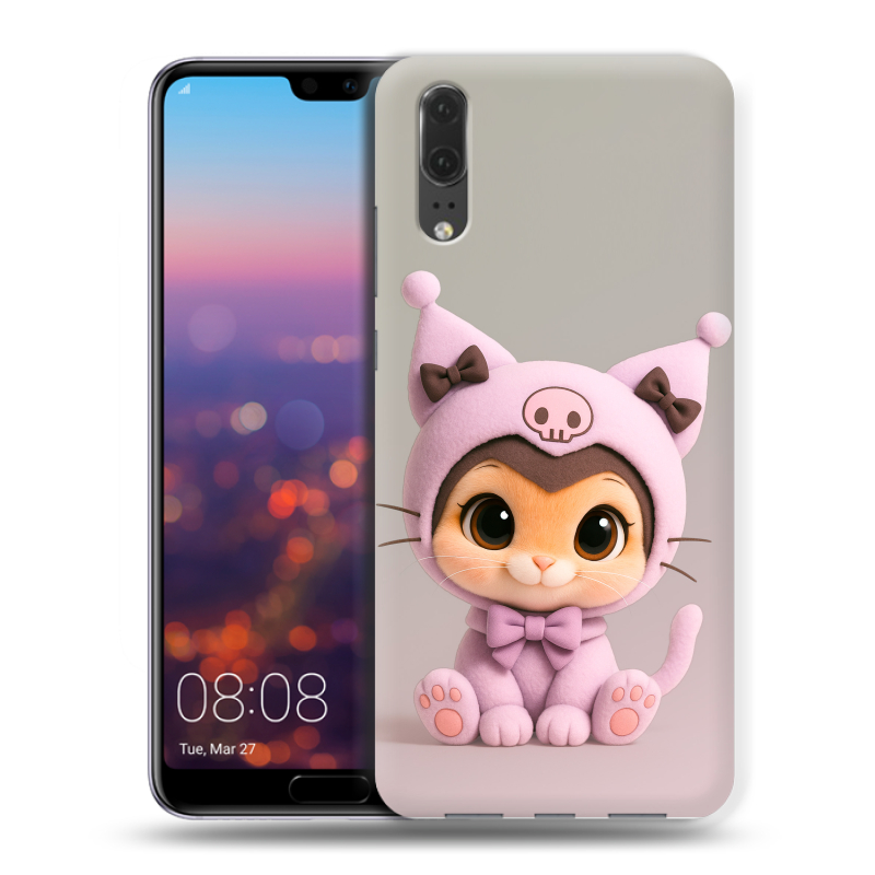 Силиконовый чехол на Huawei P20 с принтом Куроми Kuromi Силиконовый чехол на Huawei P20 с принтом Куроми Kuromi