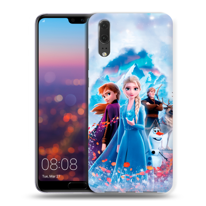 Силиконовый чехол на Huawei P20 с принтом Холодное сердце Frozen Силиконовый чехол на Huawei P20 с принтом Холодное сердце Frozen