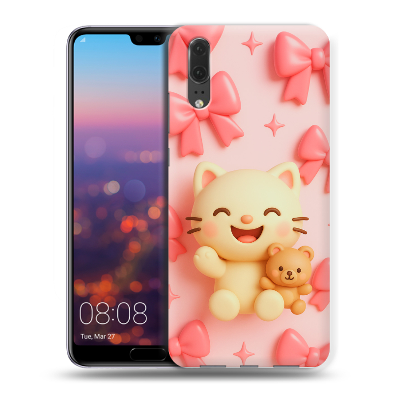 Силиконовый чехол на Huawei P20 с принтом для девочек Силиконовый чехол на Huawei P20 с принтом для девочек