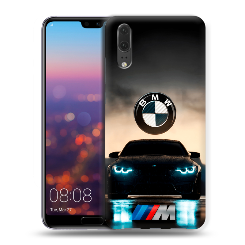 Силиконовый чехол на Huawei P20 с принтом БМВ BMW Силиконовый чехол на Huawei P20 с принтом БМВ BMW