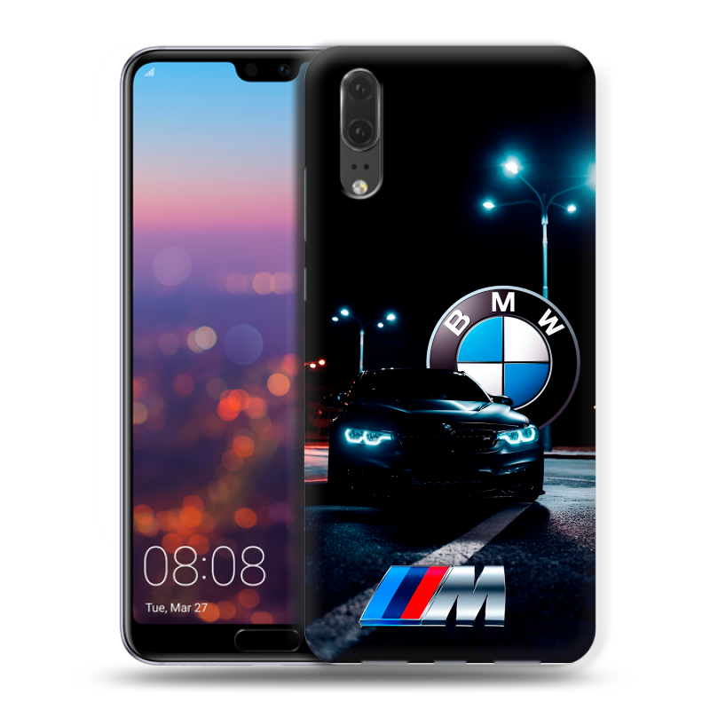 Силиконовый чехол на Huawei P20 с принтом БМВ BMW Силиконовый чехол на Huawei P20 с принтом БМВ BMW