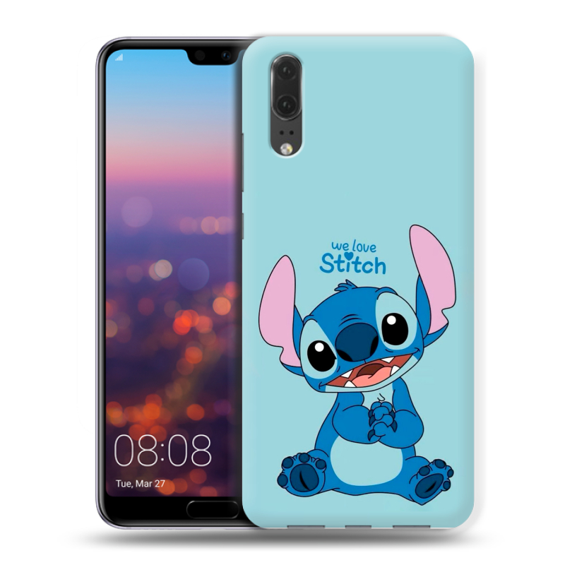 Силиконовый чехол на Huawei P20 с принтом Лило и Стич Силиконовый чехол на Huawei P20 с принтом Лило и Стич