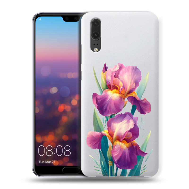 Силиконовый чехол на Huawei P20 с принтом Цветы орхидеи Силиконовый чехол на Huawei P20 с принтом Цветы орхидеи