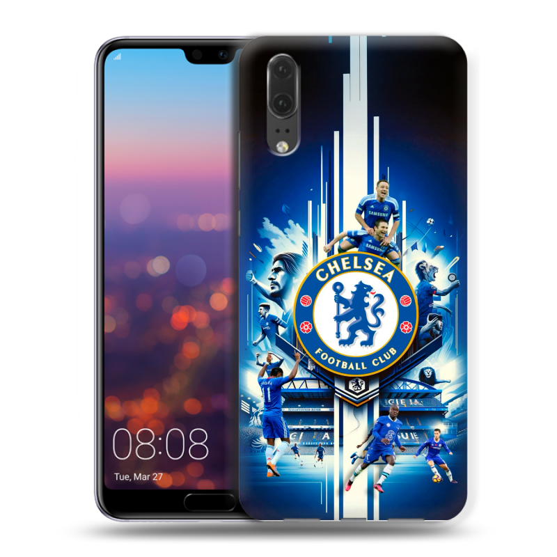Силиконовый чехол на Huawei P20 с принтом Chelsea Челси Силиконовый чехол на Huawei P20 с принтом Chelsea Челси