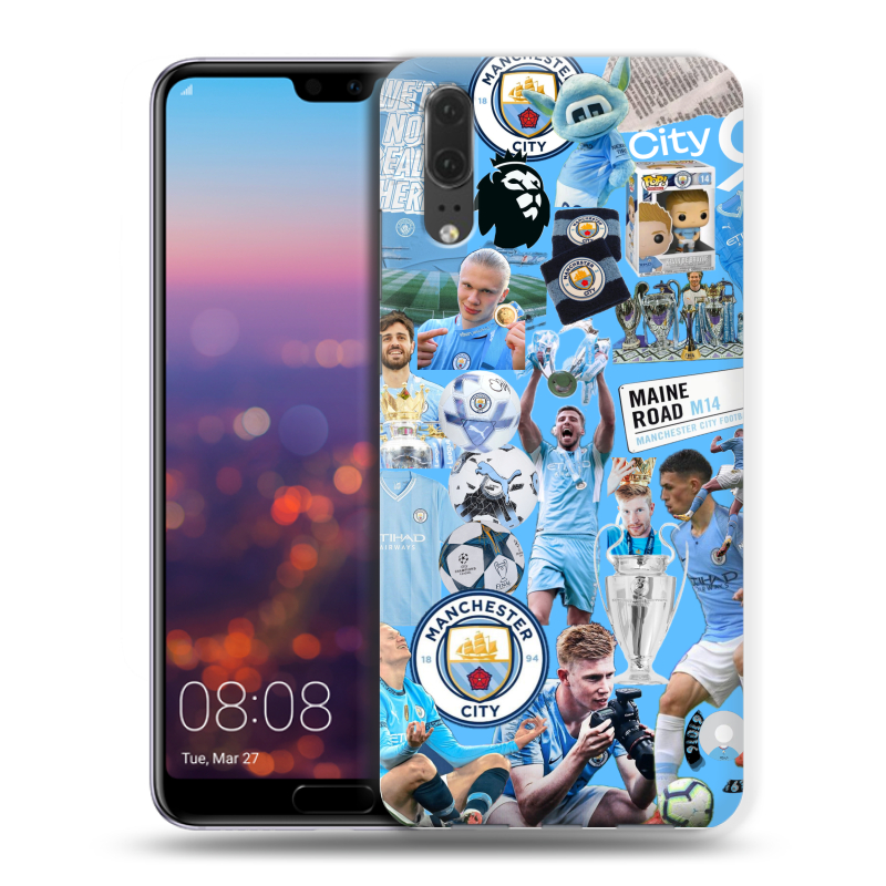 Силиконовый чехол на Huawei P20 с принтом Man City Манчестер Сити Силиконовый чехол на Huawei P20 с принтом Man City Манчестер Сити