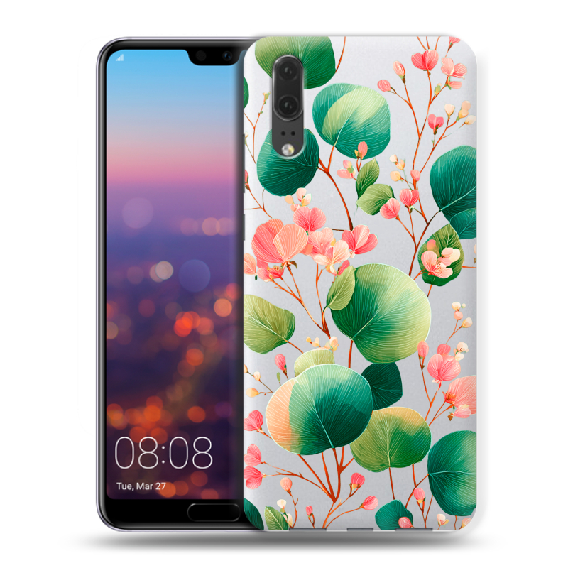 Силиконовый чехол на Huawei P20 с принтом женский Силиконовый чехол на Huawei P20 с принтом женский
