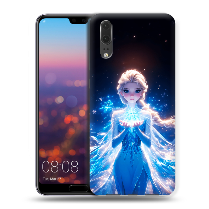 Силиконовый чехол на Huawei P20 с принтом Холодное сердце Frozen Силиконовый чехол на Huawei P20 с принтом Холодное сердце Frozen