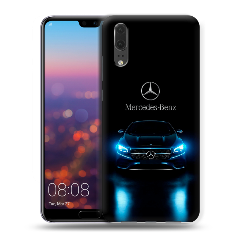Силиконовый чехол на Huawei P20 с принтом Mercedes Мерседес Силиконовый чехол на Huawei P20 с принтом Mercedes Мерседес