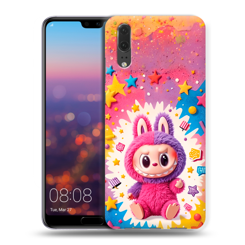Силиконовый чехол на Huawei P20 с принтом Labubu Лабубу Силиконовый чехол на Huawei P20 с принтом Labubu Лабубу
