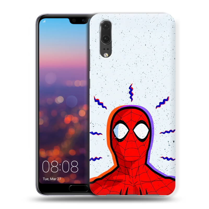Силиконовый чехол на Huawei P20 с принтом Spiderman Человек паук Силиконовый чехол на Huawei P20 с принтом Spiderman Человек паук