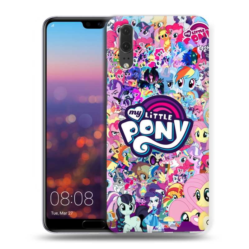 Силиконовый чехол на Huawei P20 с принтом My little pony Дружба чудо Силиконовый чехол на Huawei P20 с принтом My little pony Дружба чудо