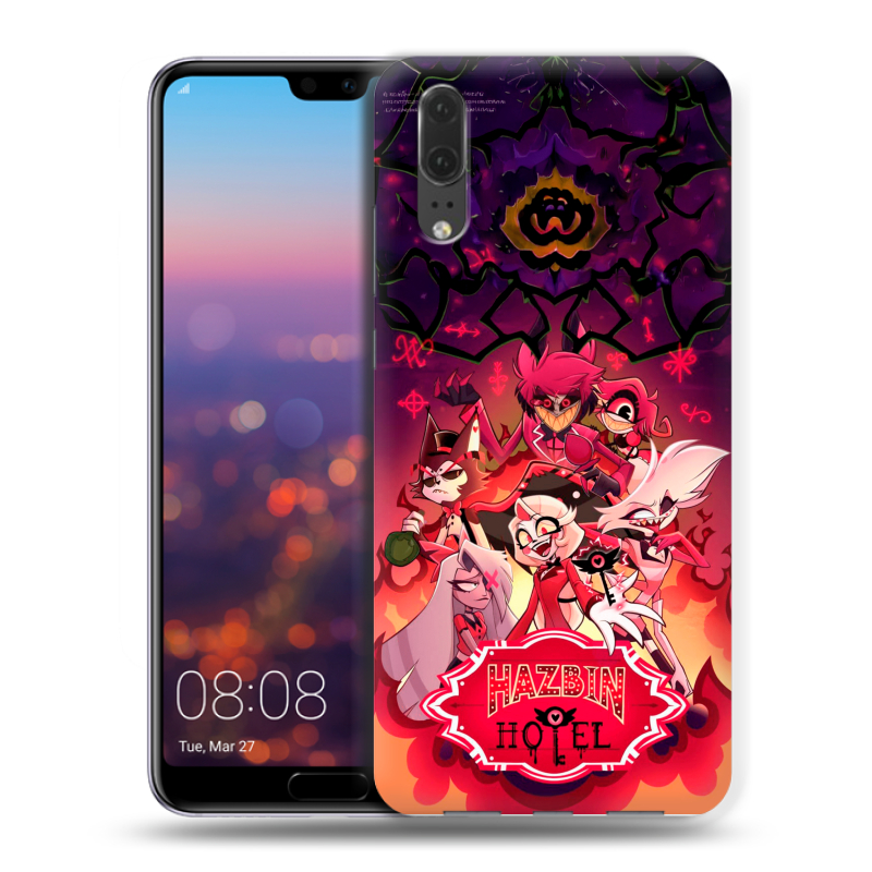 Силиконовый чехол на Huawei P20 с принтом Hazbin Hotel Отель Хазбин Силиконовый чехол на Huawei P20 с принтом Hazbin Hotel Отель Хазбин