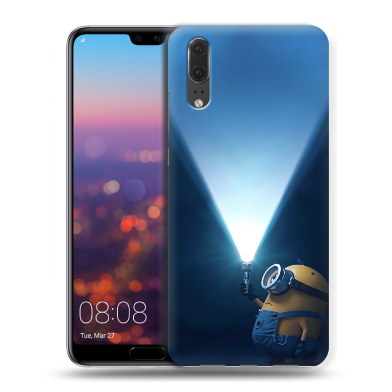 Силиконовый чехол на Huawei P20 с принтом Миньоны Силиконовый чехол на Huawei P20 с принтом Миньоны