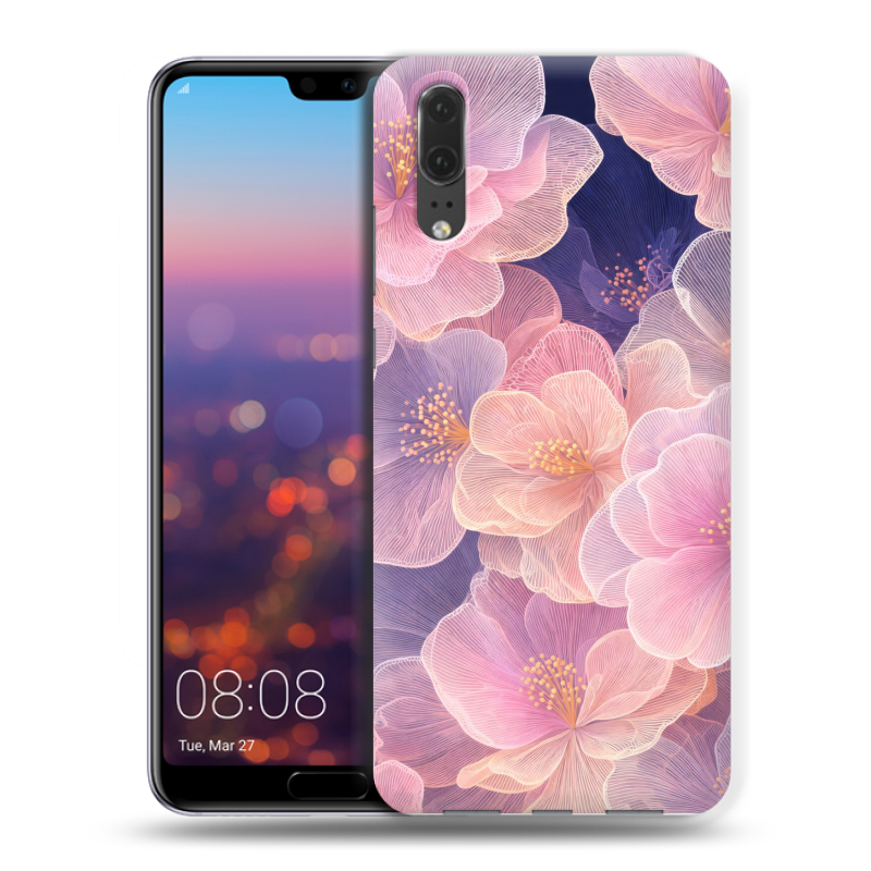 Силиконовый чехол на Huawei P20 с принтом женский Силиконовый чехол на Huawei P20 с принтом женский