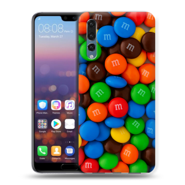 Силиконовый противоударный чехол на Huawei P20 Pro с принтом Конфеты
