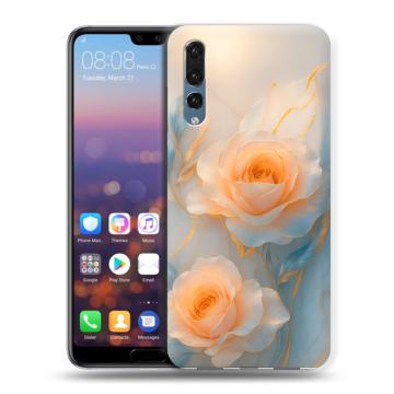 Силиконовый противоударный чехол на Huawei P20 Pro с принтом Женский