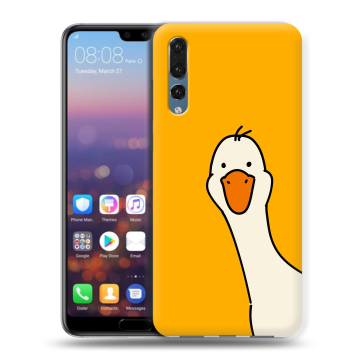 Силиконовый противоударный чехол на Huawei P20 Pro с принтом Утка