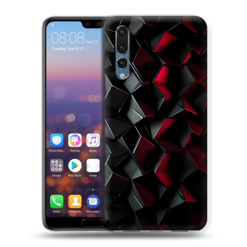 Силиконовый противоударный чехол на Huawei P20 Pro с принтом Абстракция