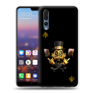Силиконовый противоударный чехол на Huawei P20 Pro с принтом Золотой скрудж макдак Силиконовый противоударный чехол на Huawei P20 Pro с принтом Золотой скрудж макдак