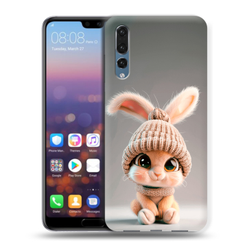 Силиконовый противоударный чехол на Huawei P20 Pro с принтом Кролик