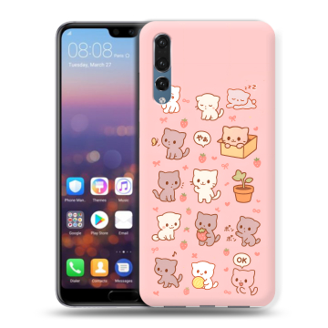 Силиконовый противоударный чехол на Huawei P20 Pro с принтом Hello Kitty Хелоу Кити