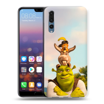 Силиконовый противоударный чехол на Huawei P20 Pro с принтом Шрек Shrek