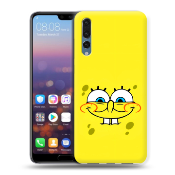 Силиконовый противоударный чехол на Huawei P20 Pro с принтом спанчбоб спанч боб Силиконовый противоударный чехол на Huawei P20 Pro с принтом спанчбоб спанч боб