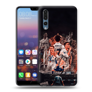 Силиконовый противоударный чехол на Huawei P20 Pro с принтом Реал Роналдо Real Ronaldo Силиконовый противоударный чехол на Huawei P20 Pro с принтом Реал Роналдо Real Ronaldo
