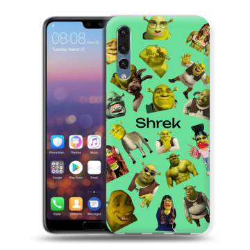 Силиконовый противоударный чехол на Huawei P20 Pro с принтом Шрек Shrek
