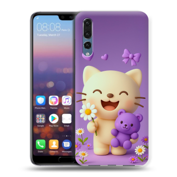 Силиконовый противоударный чехол на Huawei P20 Pro с принтом для девочек Силиконовый противоударный чехол на Huawei P20 Pro с принтом для девочек