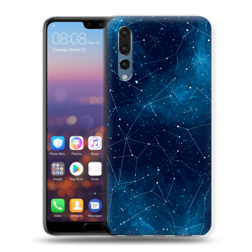 Силиконовый противоударный чехол на Huawei P20 Pro с принтом Космос звезды