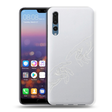 Силиконовый противоударный чехол на Huawei P20 Pro с принтом Сотворение мира