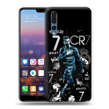 Силиконовый противоударный чехол на Huawei P20 Pro с принтом Реал Роналдо Силиконовый противоударный чехол на Huawei P20 Pro с принтом Реал Роналдо