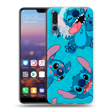 Силиконовый противоударный чехол на Huawei P20 Pro с принтом Лило и Стич Силиконовый противоударный чехол на Huawei P20 Pro с принтом Лило и Стич