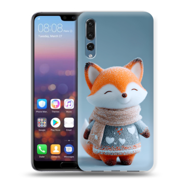 Силиконовый противоударный чехол на Huawei P20 Pro с принтом Лиса