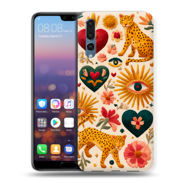 Силиконовый противоударный чехол на Huawei P20 Pro с принтом Модный принт