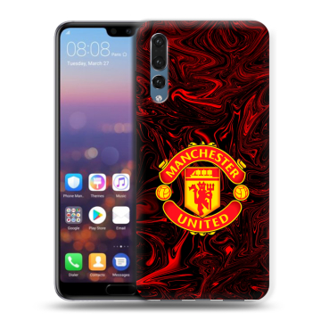 Силиконовый противоударный чехол на Huawei P20 Pro с принтом Manchester United