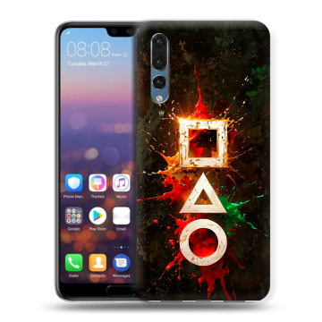 Силиконовый противоударный чехол на Huawei P20 Pro с принтом Squid Game Игра кальмара Силиконовый противоударный чехол на Huawei P20 Pro с принтом Squid Game Игра кальмара