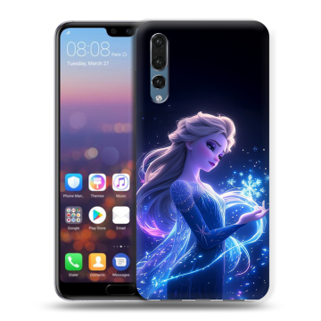 Силиконовый противоударный чехол на Huawei P20 Pro с принтом Холодное сердце Frozen Силиконовый противоударный чехол на Huawei P20 Pro с принтом Холодное сердце Frozen