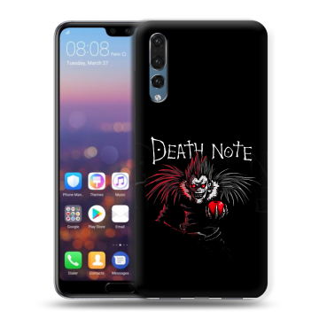 Силиконовый противоударный чехол на Huawei P20 Pro с принтом Death note Тетрадь смерти Силиконовый противоударный чехол на Huawei P20 Pro с принтом Death note Тетрадь смерти