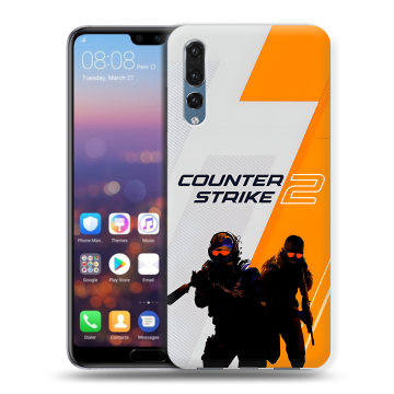Силиконовый противоударный чехол на Huawei P20 Pro с принтом Counter Strike Силиконовый противоударный чехол на Huawei P20 Pro с принтом Counter Strike