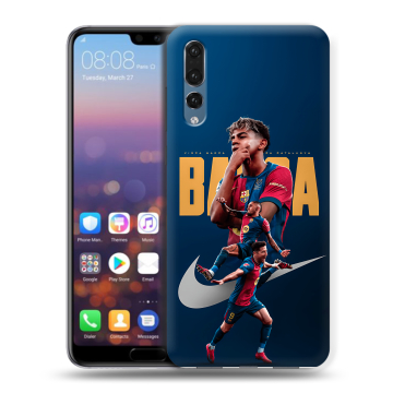 Силиконовый противоударный чехол на Huawei P20 Pro с принтом Барселона Barca Yamal 