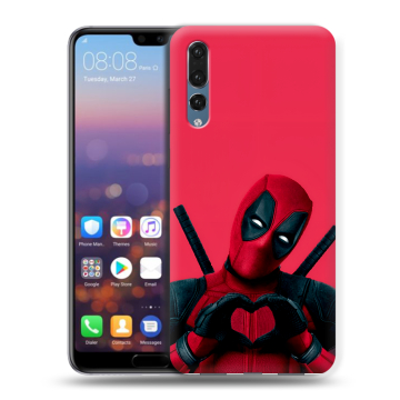 Силиконовый противоударный чехол на Huawei P20 Pro с принтом Дедпул Deadpool