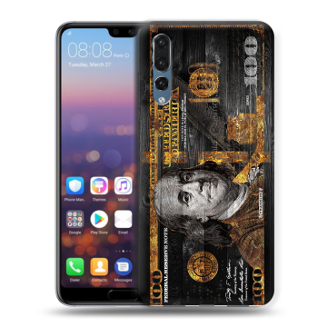 Силиконовый противоударный чехол на Huawei P20 Pro с принтом Доллар деньги Силиконовый противоударный чехол на Huawei P20 Pro с принтом Доллар деньги