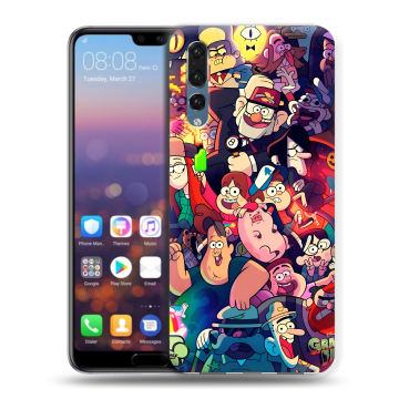 Силиконовый противоударный чехол на Huawei P20 Pro с принтом Gravity Falls Гравити Фолз Силиконовый противоударный чехол на Huawei P20 Pro с принтом Gravity Falls Гравити Фолз